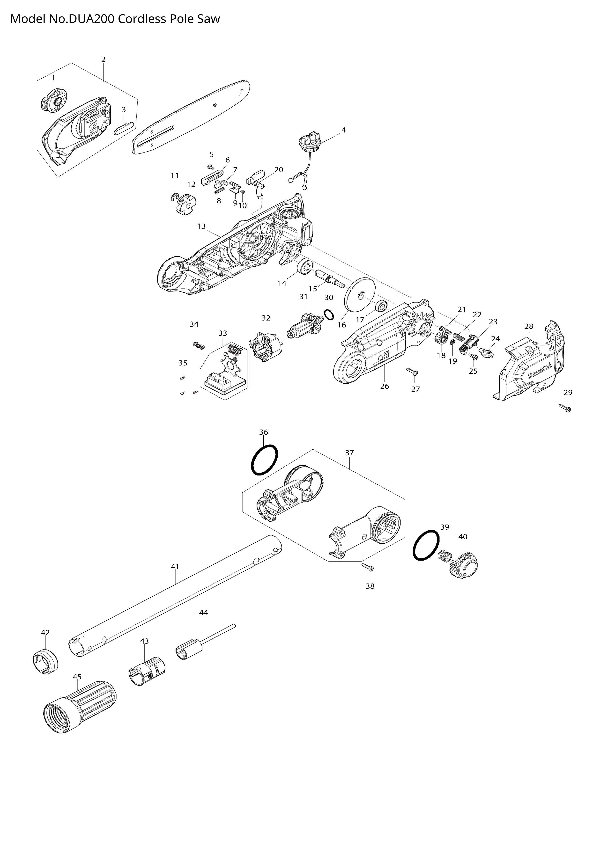 Makita DUA200 — сборочный чертёж, лист 1, деталь 327810-3 поз. 066
