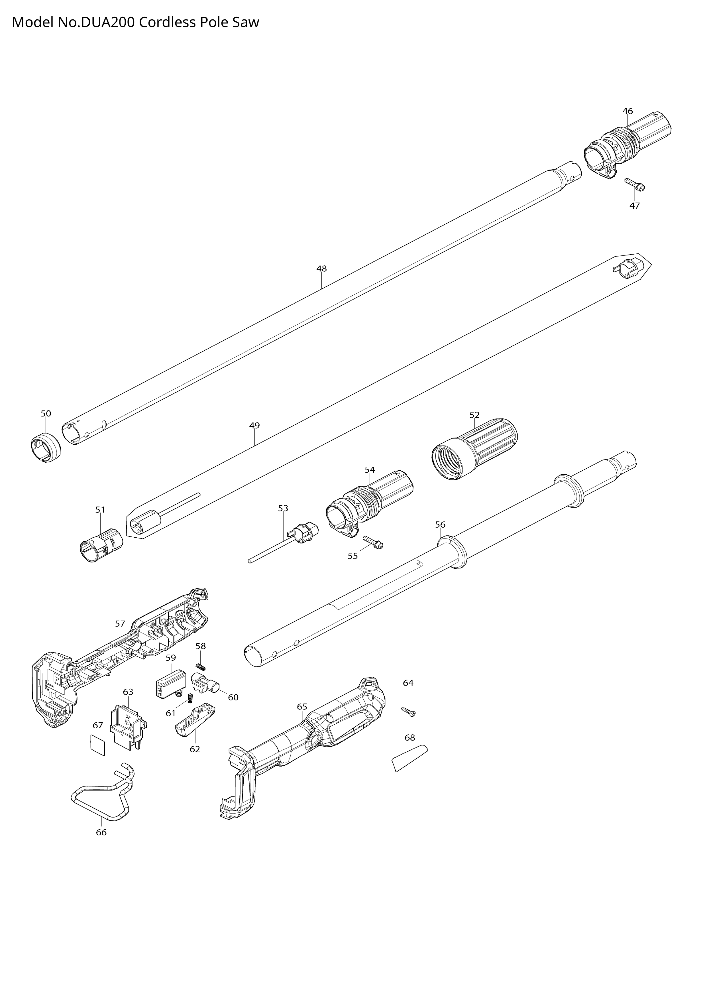 Makita DUA200 — сборочный чертёж, лист 2, деталь 422969-2 поз. 024