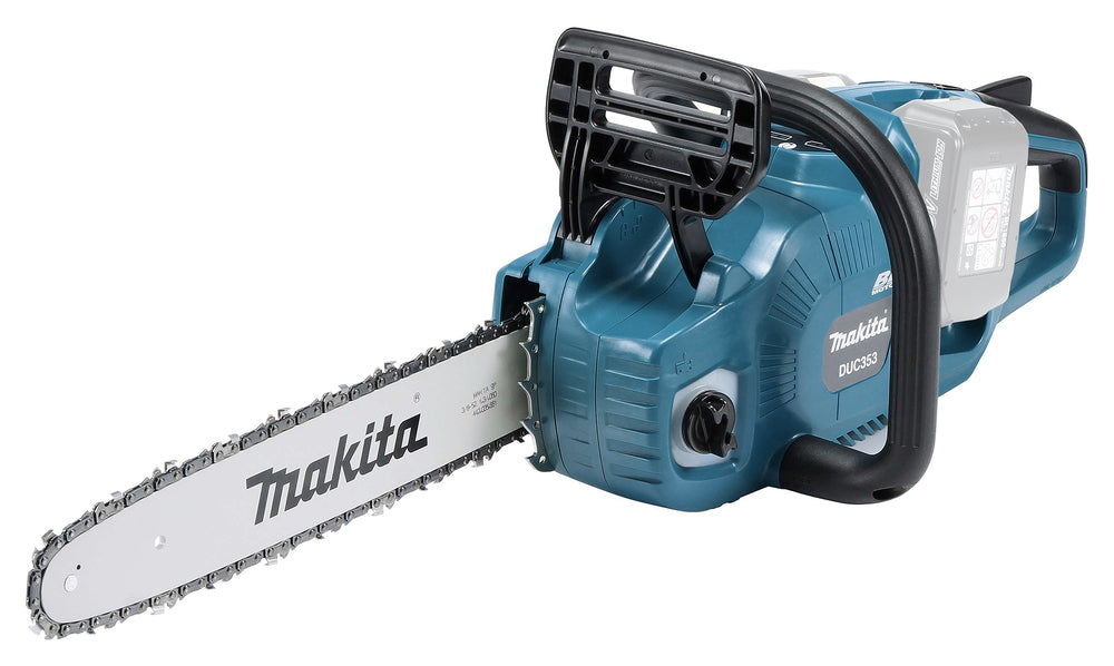 Makita DUC353Z Cordless Chainsaw, 2X18V, BL motor 350mm, 20 m/s. Without Batteries and Charger