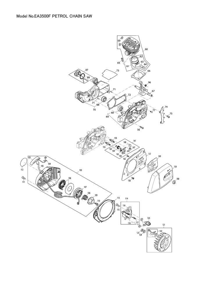 Makita EA3500F — сборочный чертёж, лист 2, деталь 195147010 поз. 032