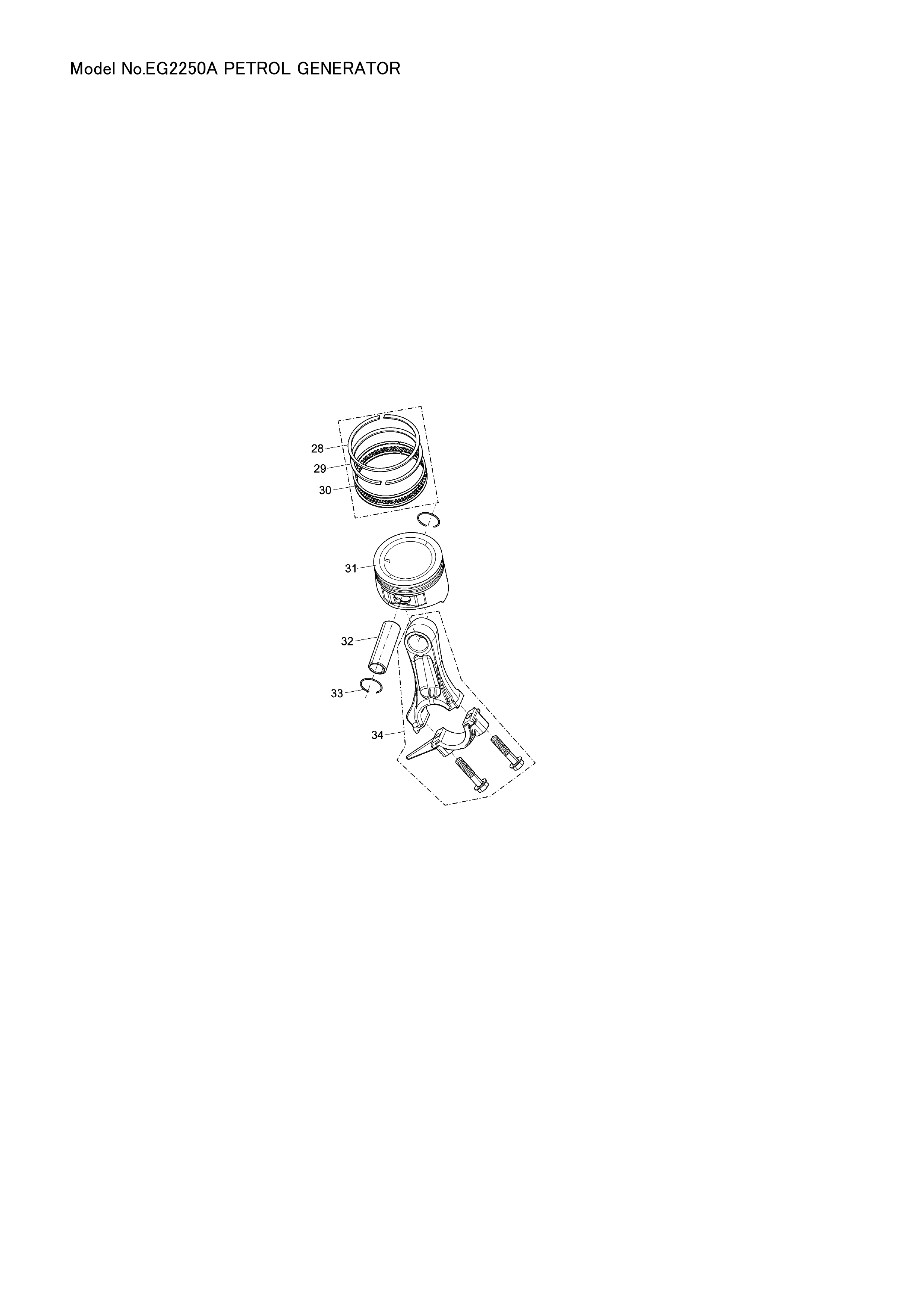 Makita EG2250A — сборочный чертёж, лист 2, деталь YA00000368 поз. 105
