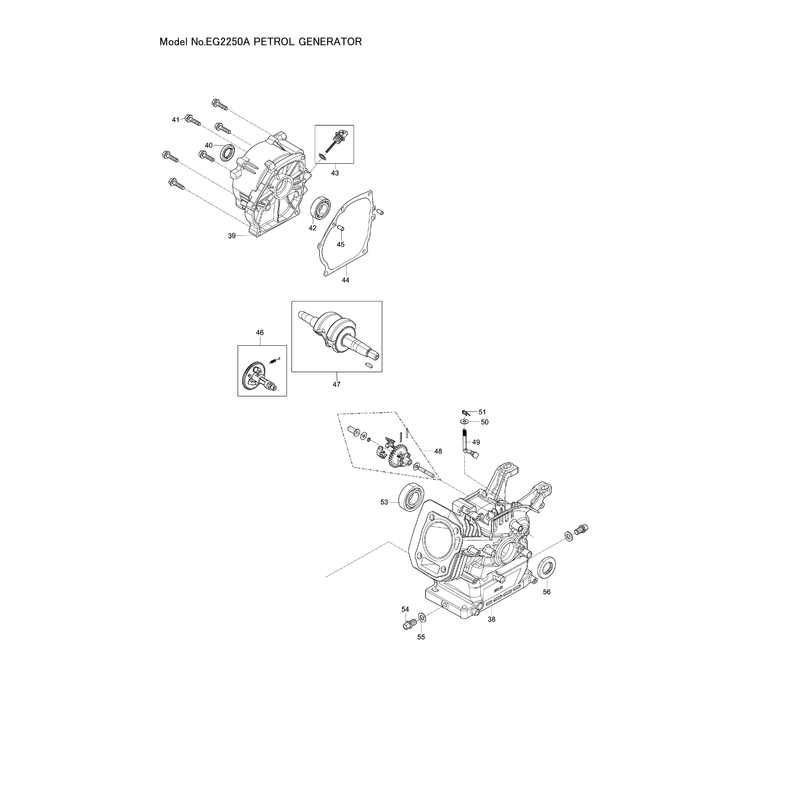 Makita EG2250A — сборочный чертёж, лист 3, деталь YA00000355 поз. 154