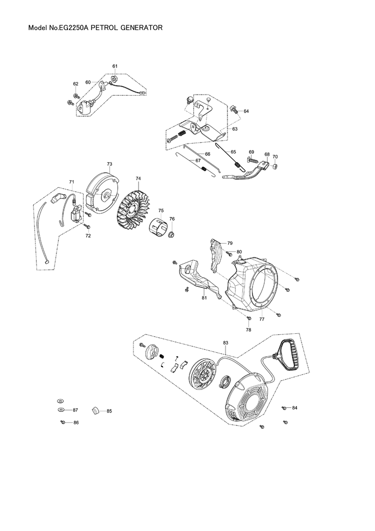 Makita EG2250A — сборочный чертёж, лист 4, деталь YA00000355 поз. 154