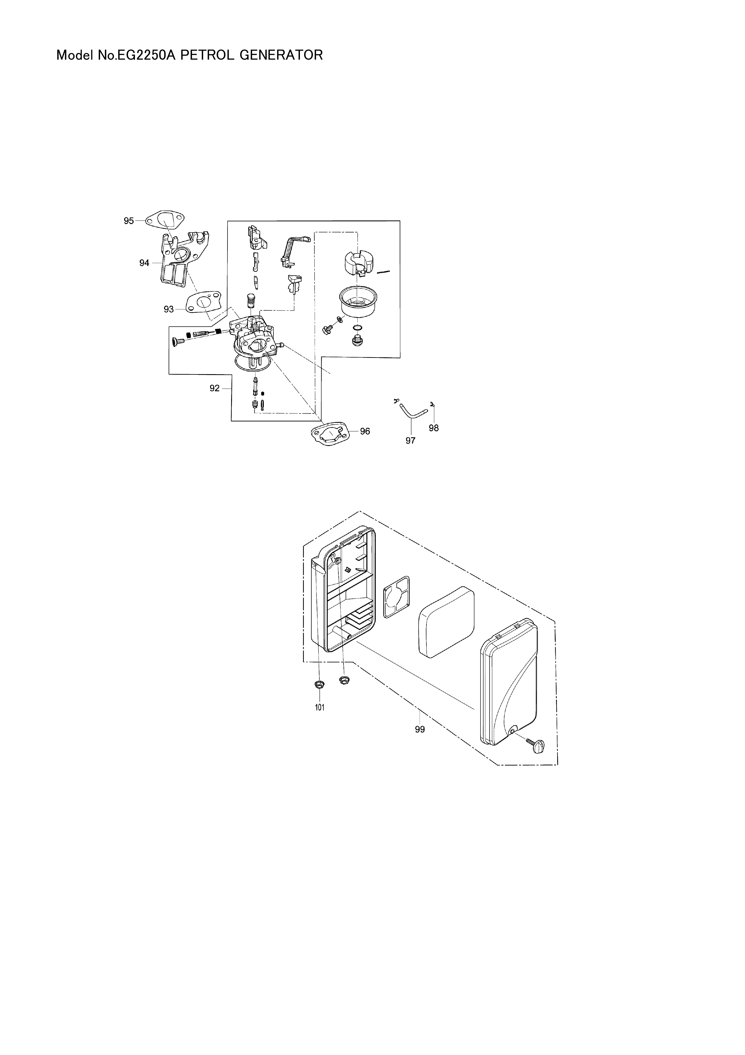 Makita EG2250A — сборочный чертёж, лист 5, деталь YA00000368 поз. 105