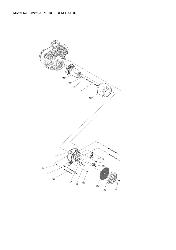 Makita EG2250A — сборочный чертёж, лист 7, деталь YA00000355 поз. 154