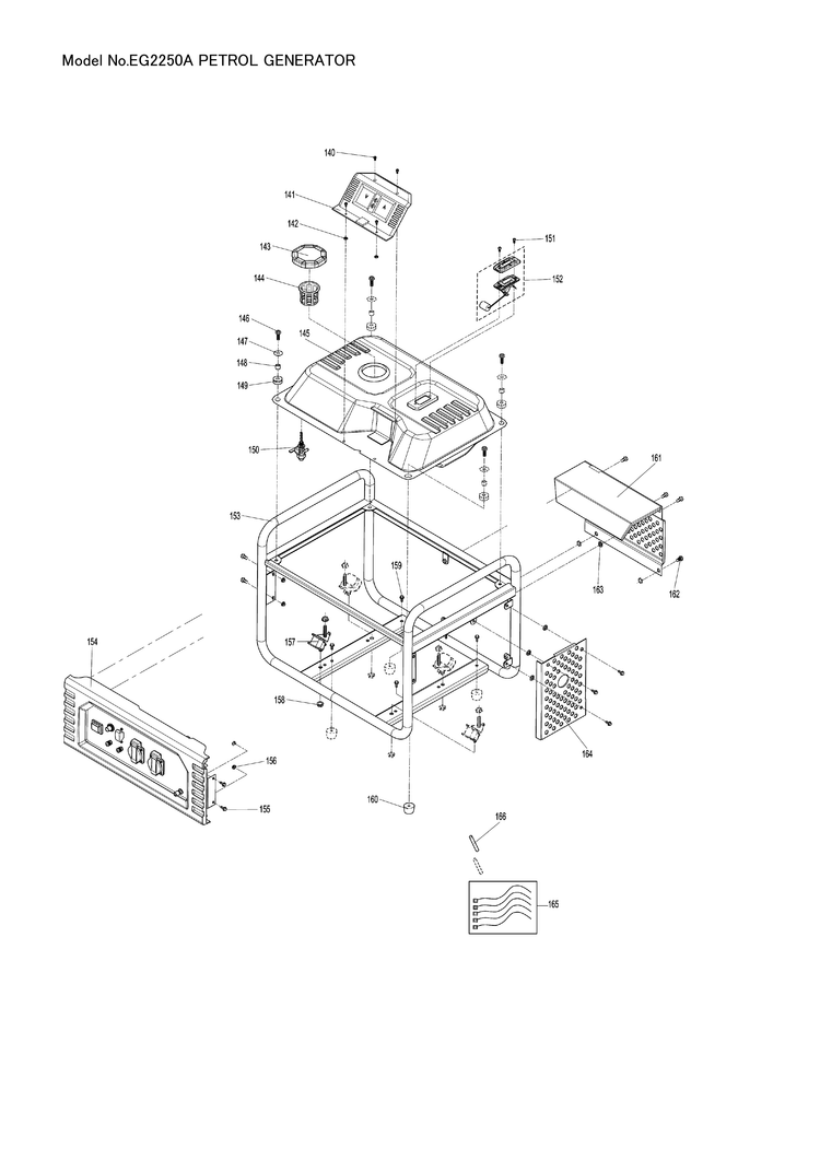 Makita EG2250A — сборочный чертёж, лист 8, деталь YA00000355 поз. 154