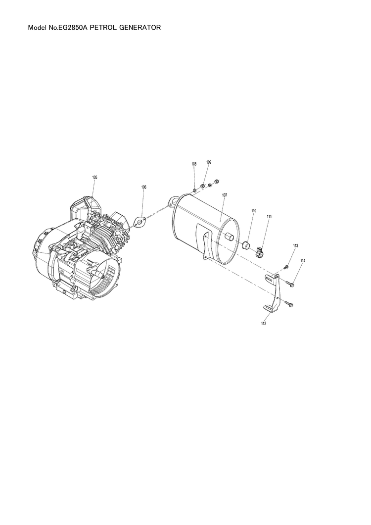 Makita EG2850A — сборочный чертёж, лист 6, деталь YA00000357 поз. 154