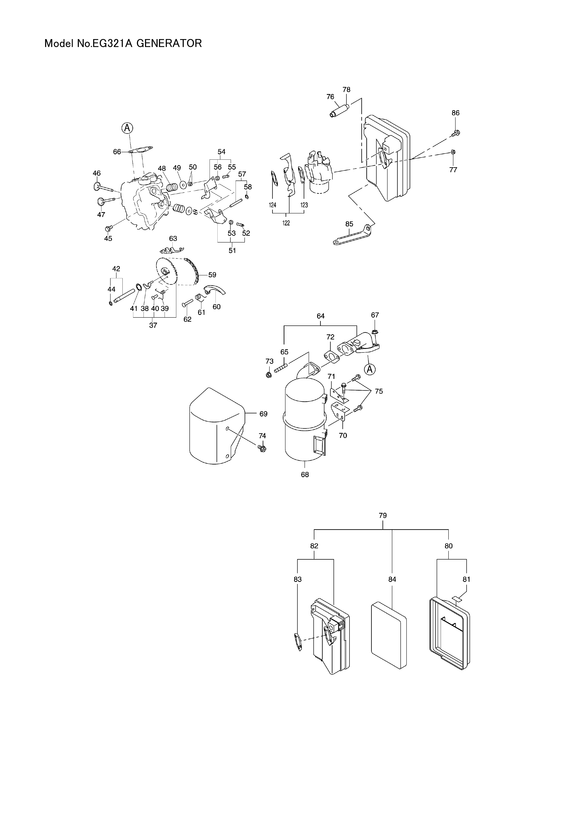Makita EG321A — сборочный чертёж, лист 3, деталь 2781010251 поз. 001