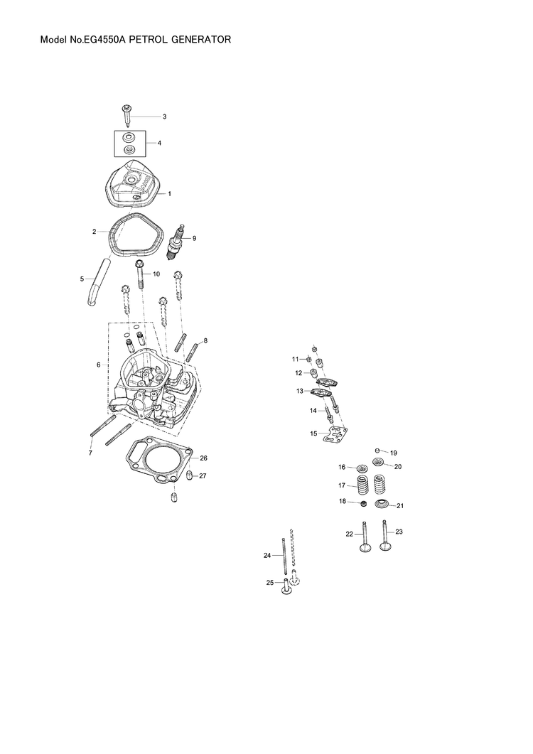 Makita EG4550A — сборочный чертёж, лист 1, деталь YA00000361 поз. 264