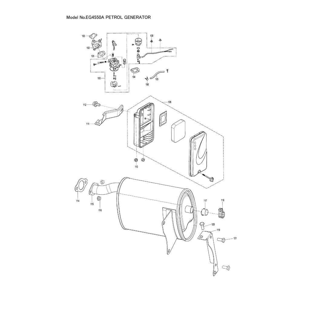 Makita EG4550A — сборочный чертёж, лист 5, деталь YA00000361 поз. 264