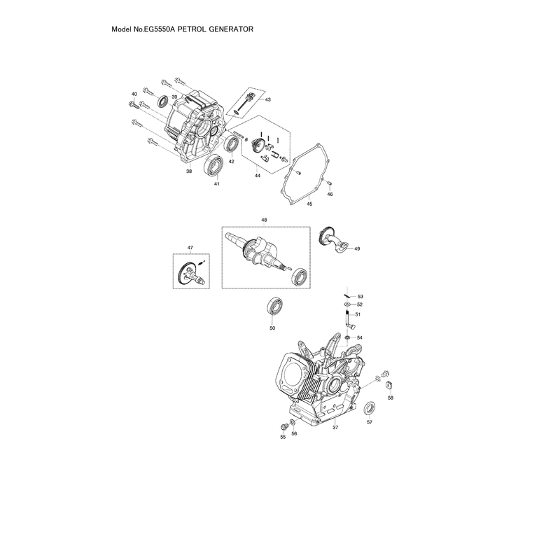 Makita EG5550A — сборочный чертёж, лист 3, деталь YA00000595 поз. 133
