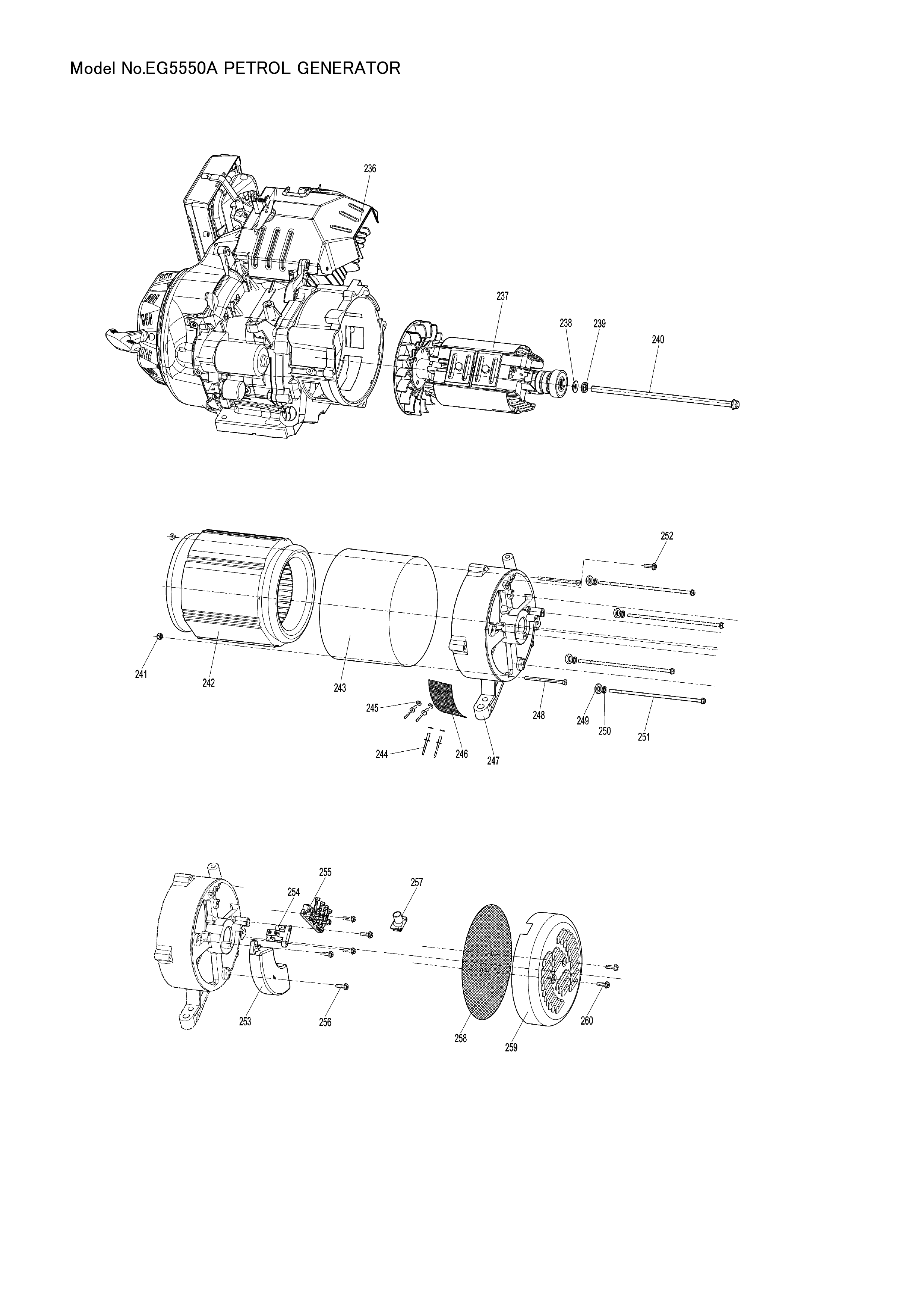 Makita EG5550A — сборочный чертёж, лист 8, деталь YA00000595 поз. 133