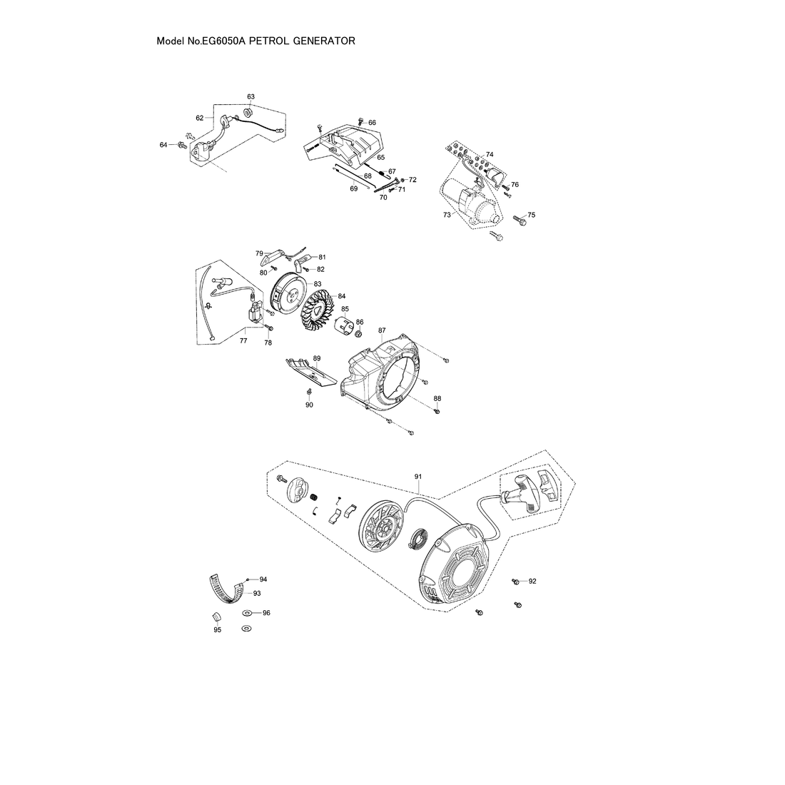 Makita EG6050A — сборочный чертёж, лист 4, деталь YA00000362 поз. 133
