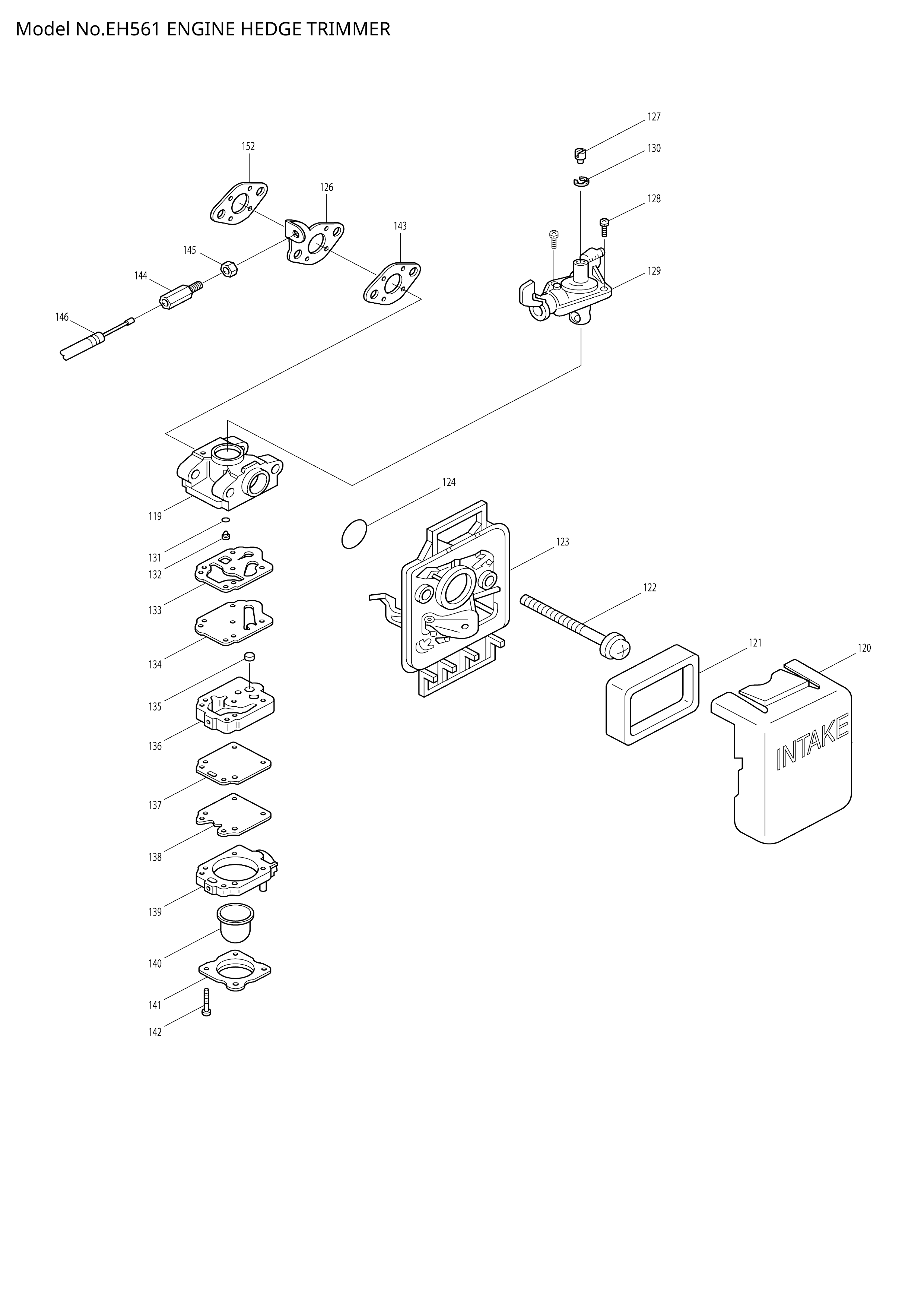 Makita EH561 — сборочный чертёж, лист 3, деталь 5257001020 поз. 075