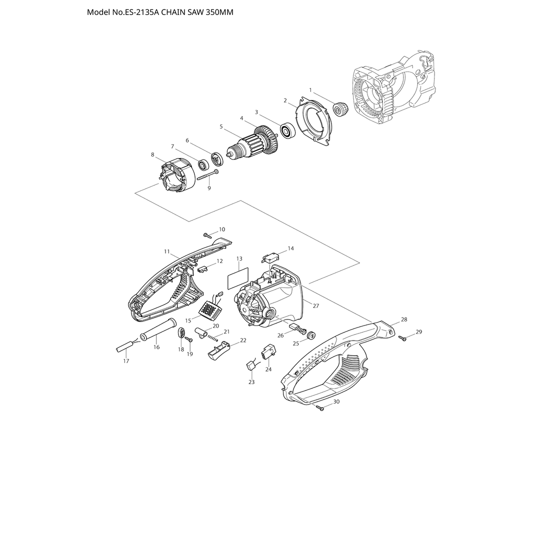 Makita ES-2135A — сборочный чертёж, лист 1, деталь 616969-4 поз. 005