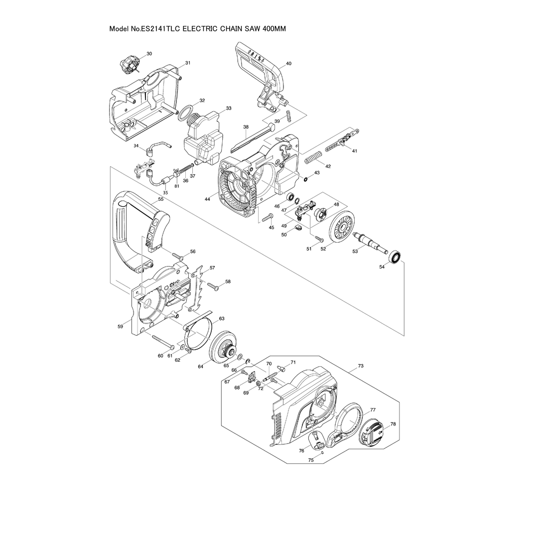 Makita ES-2141TLC — сборочный чертёж, лист 2, деталь 517904-4 поз. 005