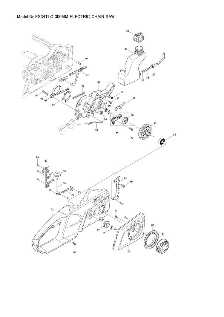 Makita ES-34TLC — сборочный чертёж, лист 2, деталь 511A83-6 поз. 026-1