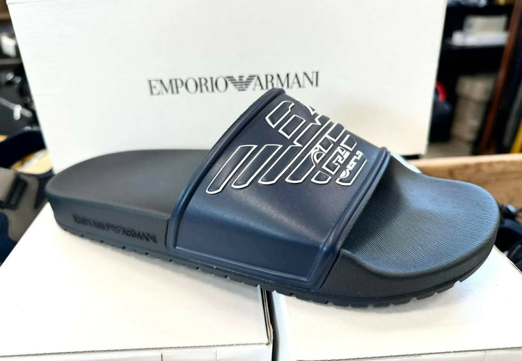 Emporio Armani slippers Color Navy Made In Italy