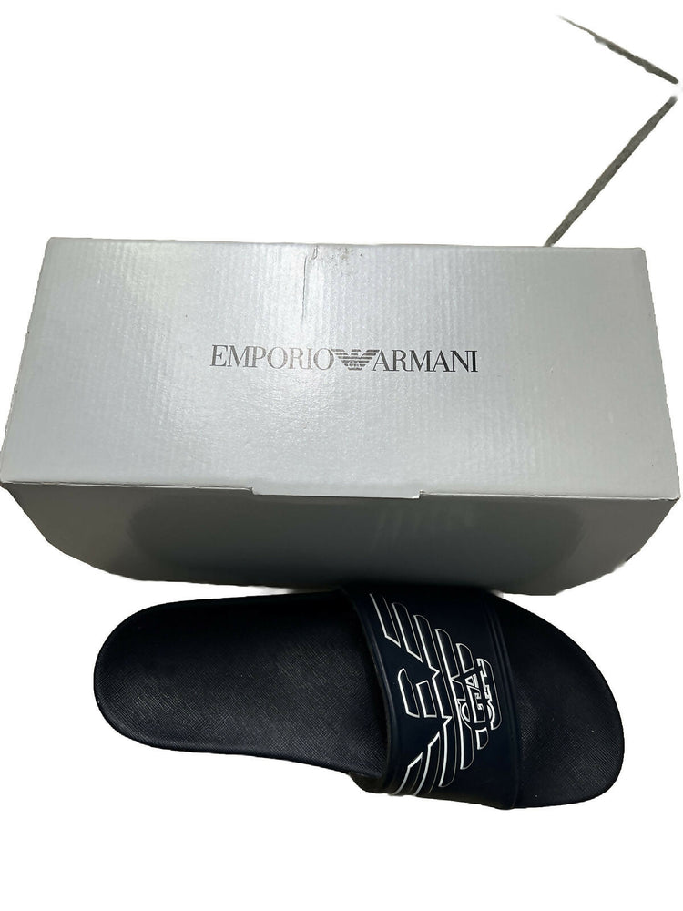 Emporio Armani slippers Color Navy Made In Italy