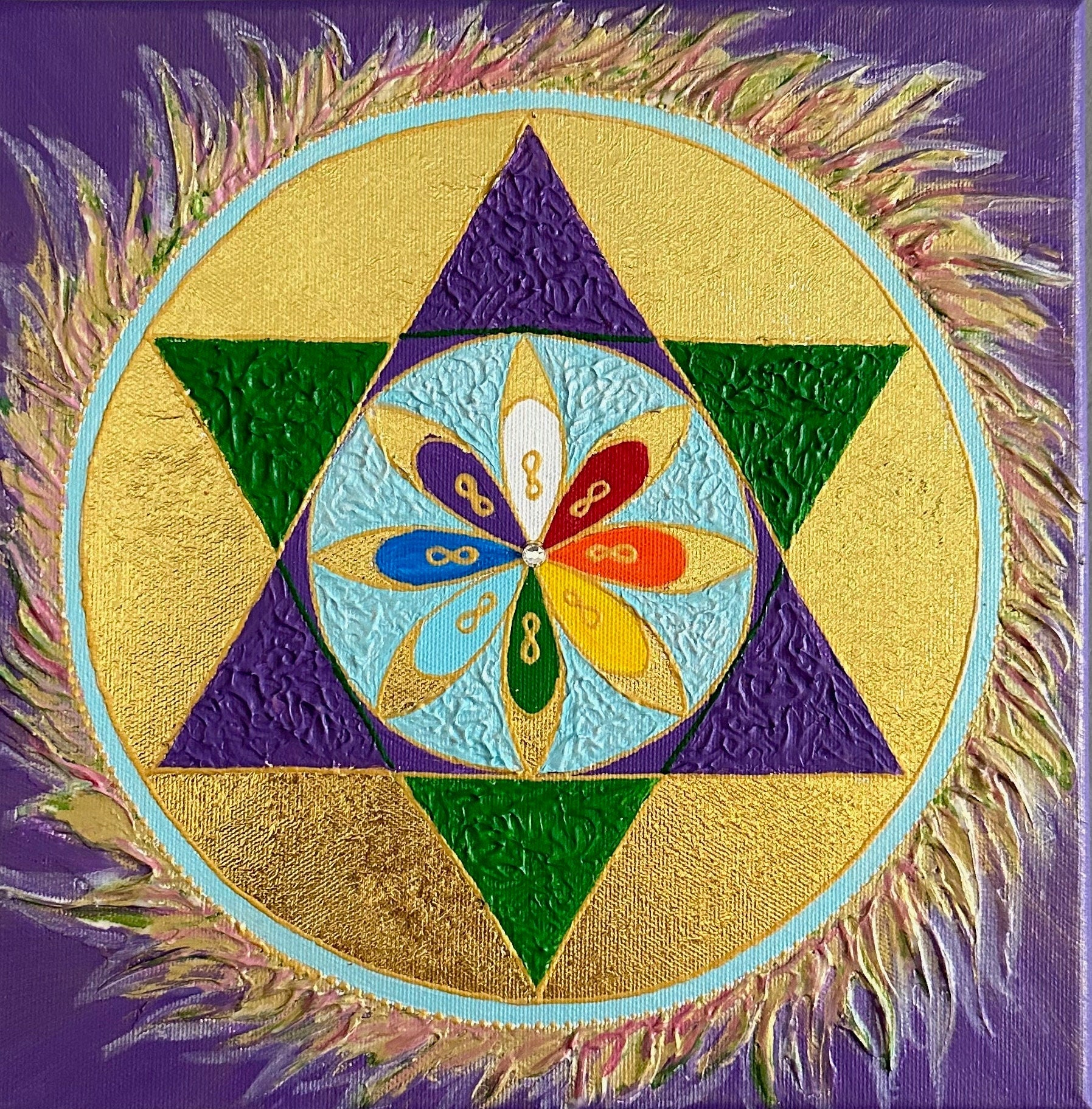 Energy painting, Infinity, Mandala Sacred Geometry