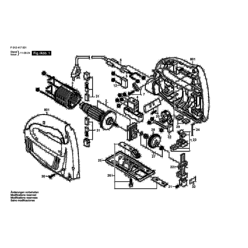 Bosch F012417000 — взрыв-схема, лист 1