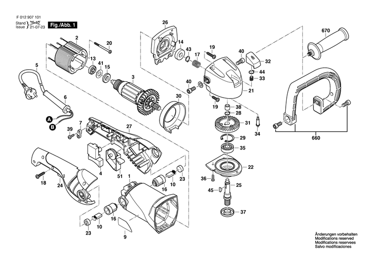 Bosch F012907101 — взрыв-схема, лист 1