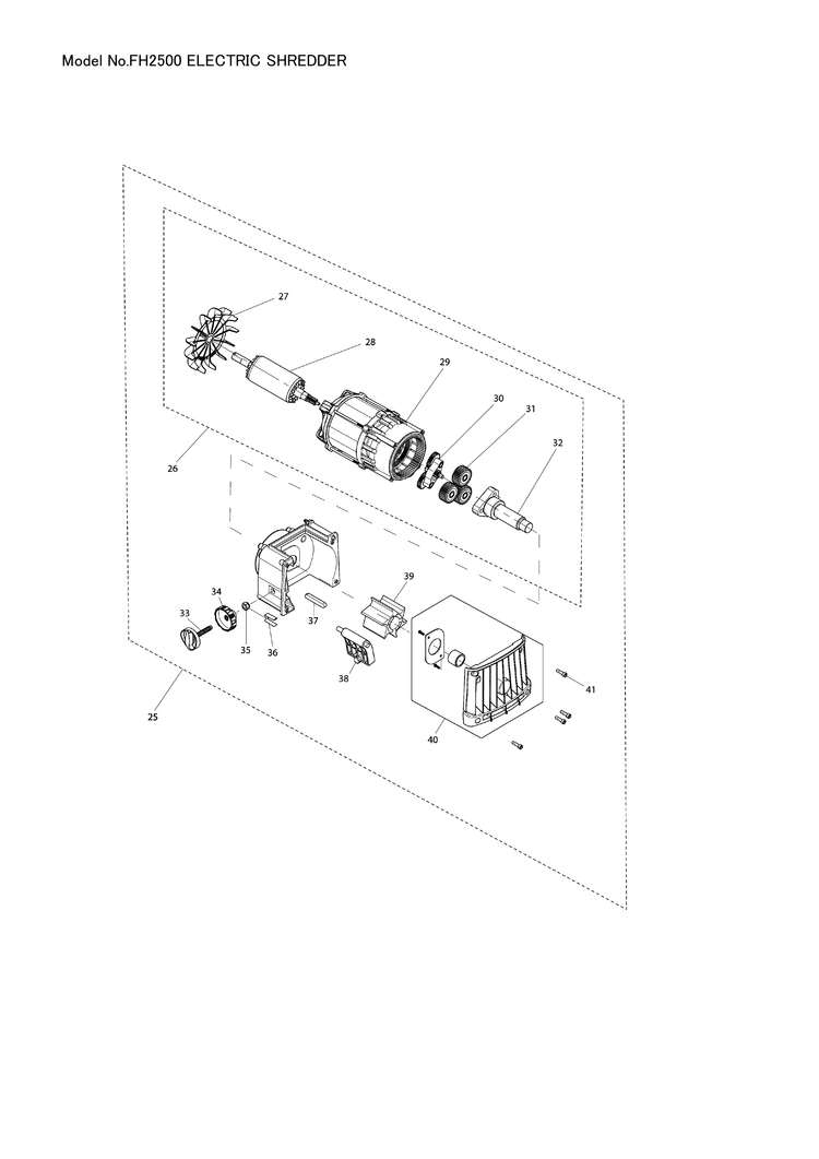 Makita FH-2500 — сборочный чертёж, лист 2, деталь 652023654 поз. 004
