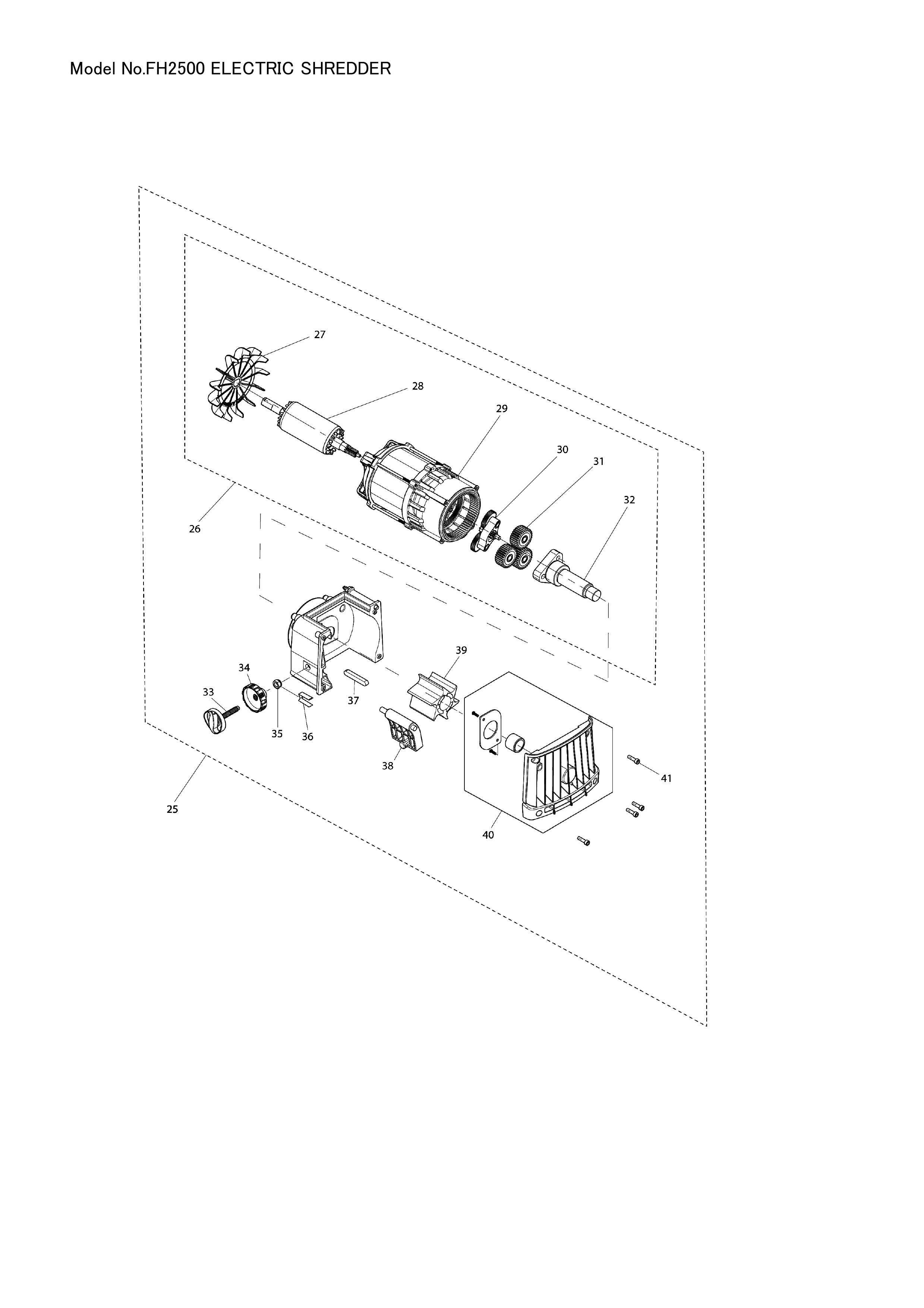 Makita FH-2500 — сборочный чертёж, лист 2, деталь 652023656 поз. 006