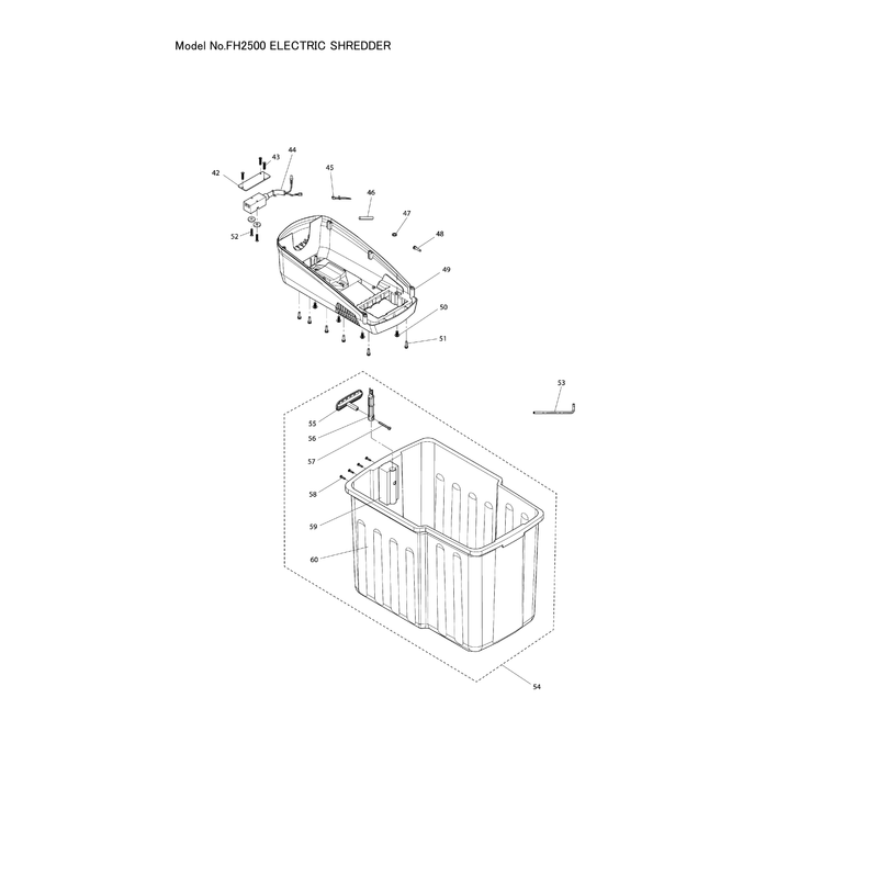 Makita FH-2500 — сборочный чертёж, лист 3, деталь 652023717 поз. 042