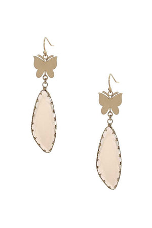 Fashion Butterfly Clear Stone Dangle Earring