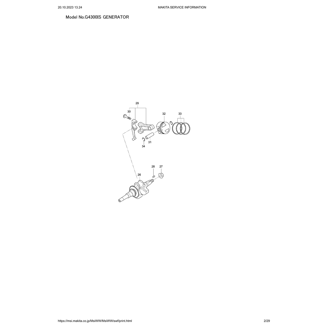 Makita G4300IS — сборочный чертёж, лист 2, деталь 2793261208 поз. 126
