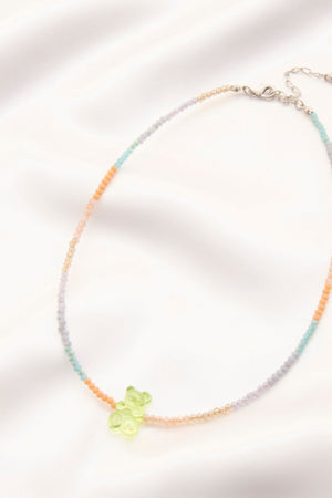 Gummy Bear Charm Beaded Necklace