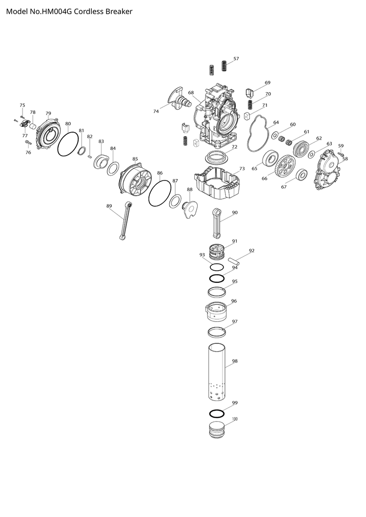Makita HM004G — сборочный чертёж, лист 2, деталь 135669-2 поз. 125