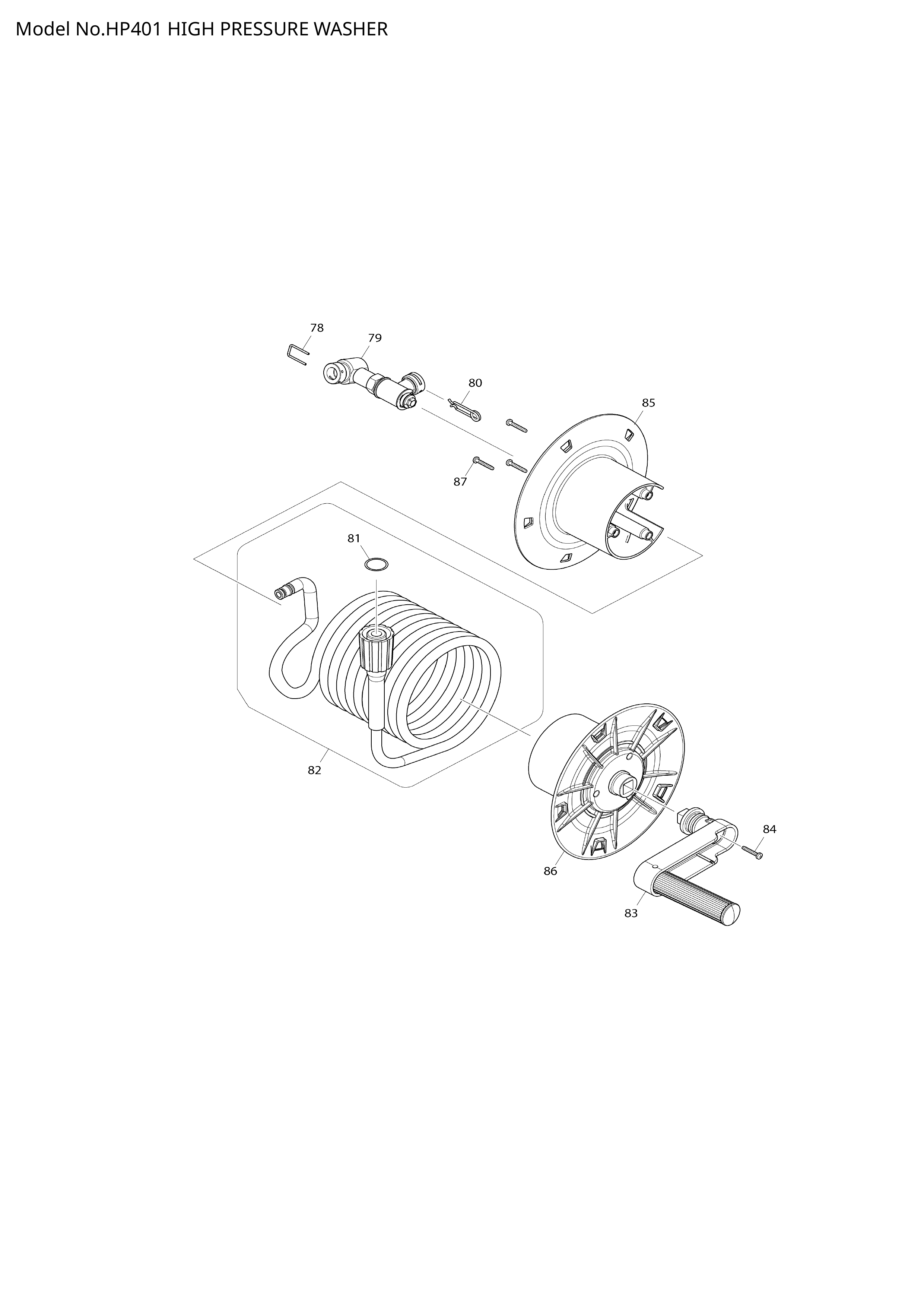 Makita HP401 — сборочный чертёж, лист 2, деталь 650775-7 поз. 037