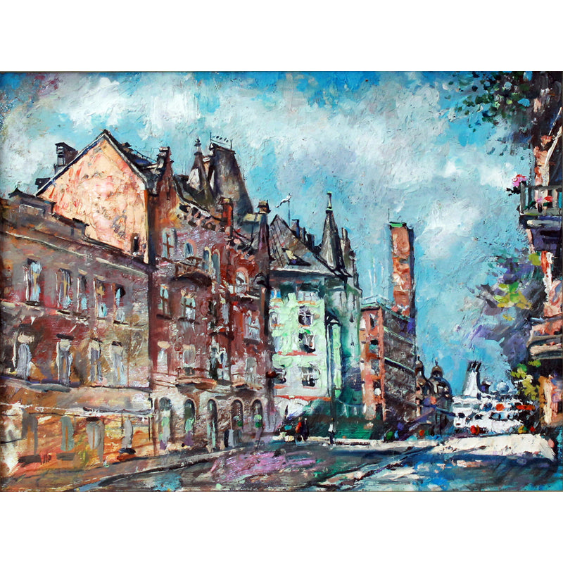 Helsinki. Katajannokka, painting by Master Victor