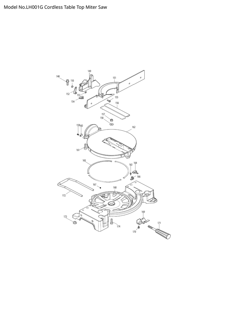 Makita LH001G — сборочный чертёж, лист 3, деталь 327702-6 поз. 053