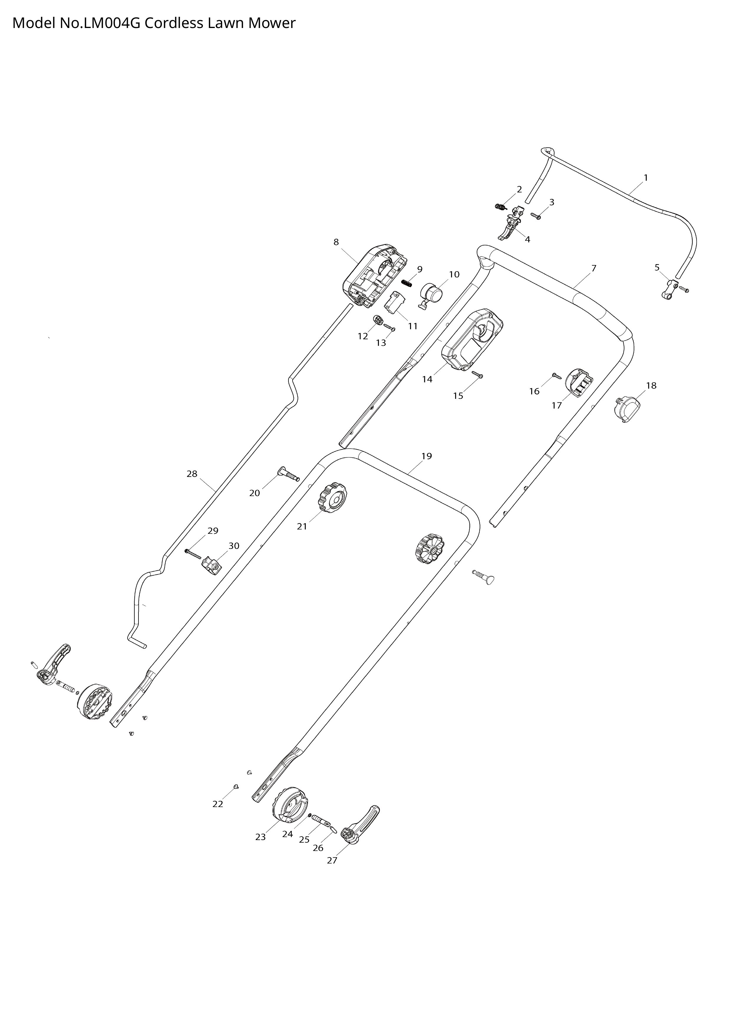 Makita LM004G — сборочный чертёж, лист 1, деталь 327C38-1 поз. 072