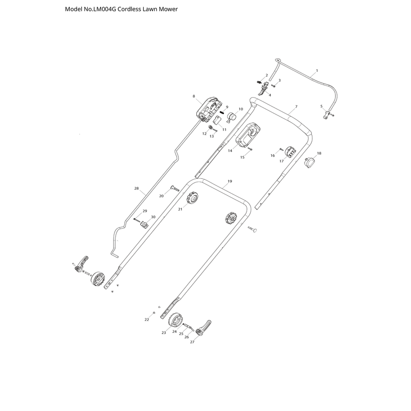 Makita LM004G — сборочный чертёж, лист 1, деталь 162C77-2 поз. 106