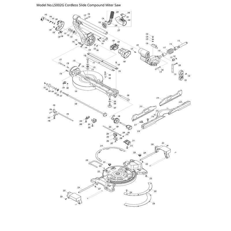 Makita LS002G — сборочный чертёж, лист 2, деталь 422652-1 поз. 018