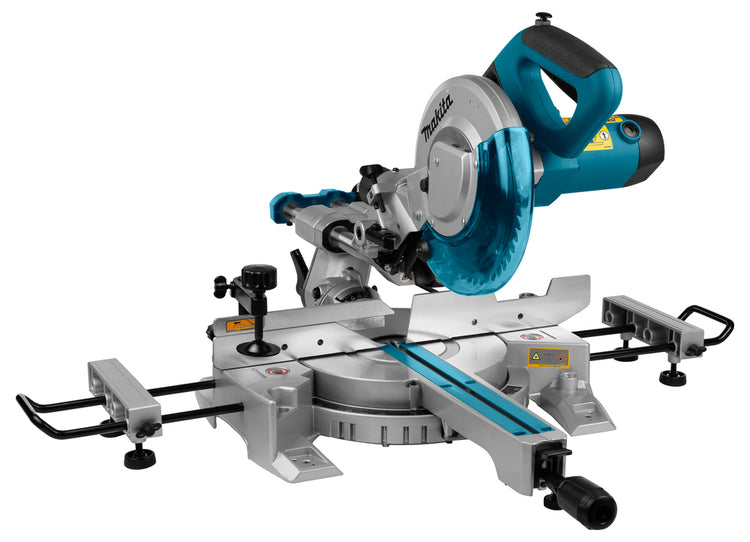 Makita LS0815FLN Compound miter saw on dual slide rail