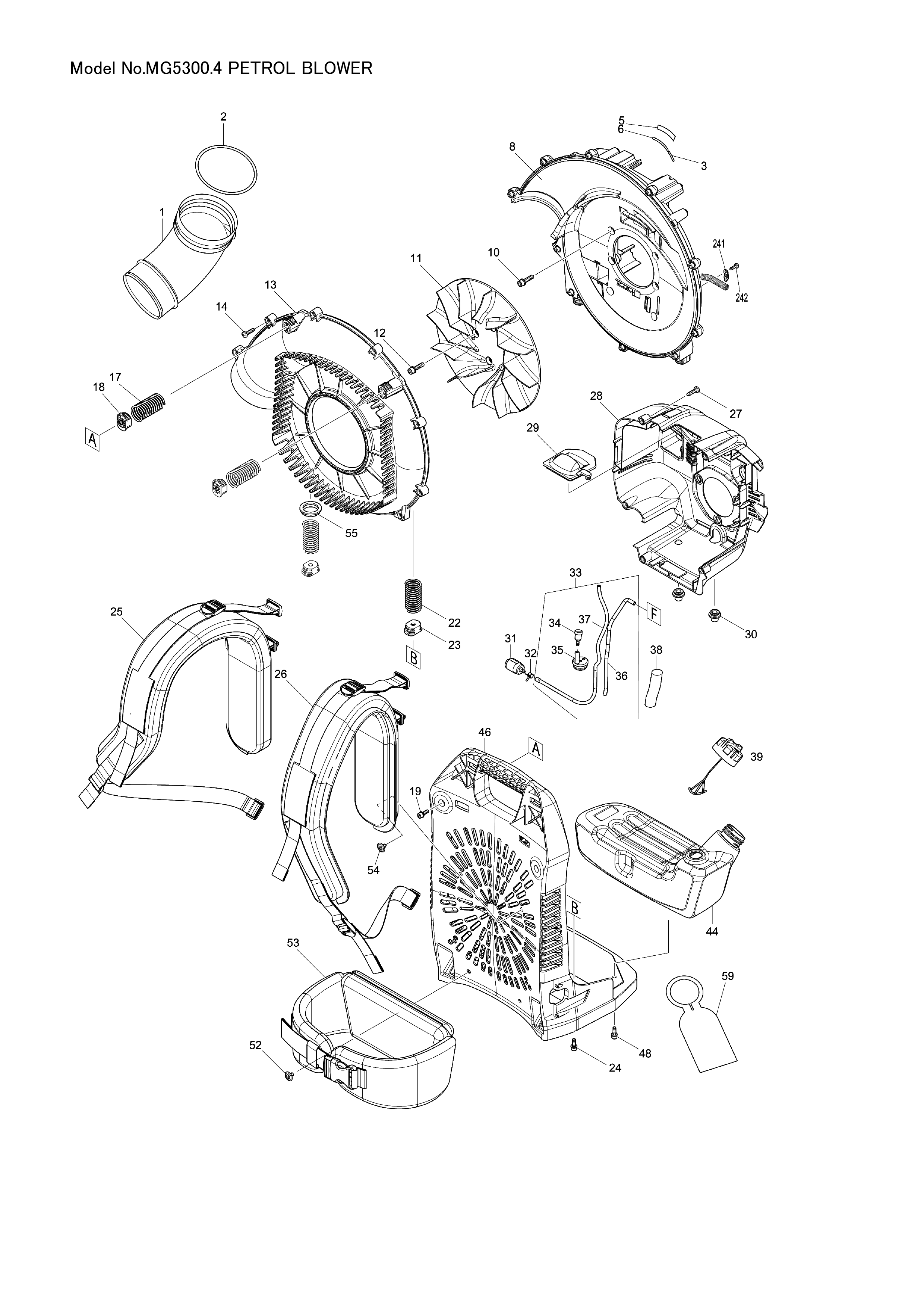 Makita MG5300.4 — сборочный чертёж, лист 3, деталь 161411-5 поз. 187