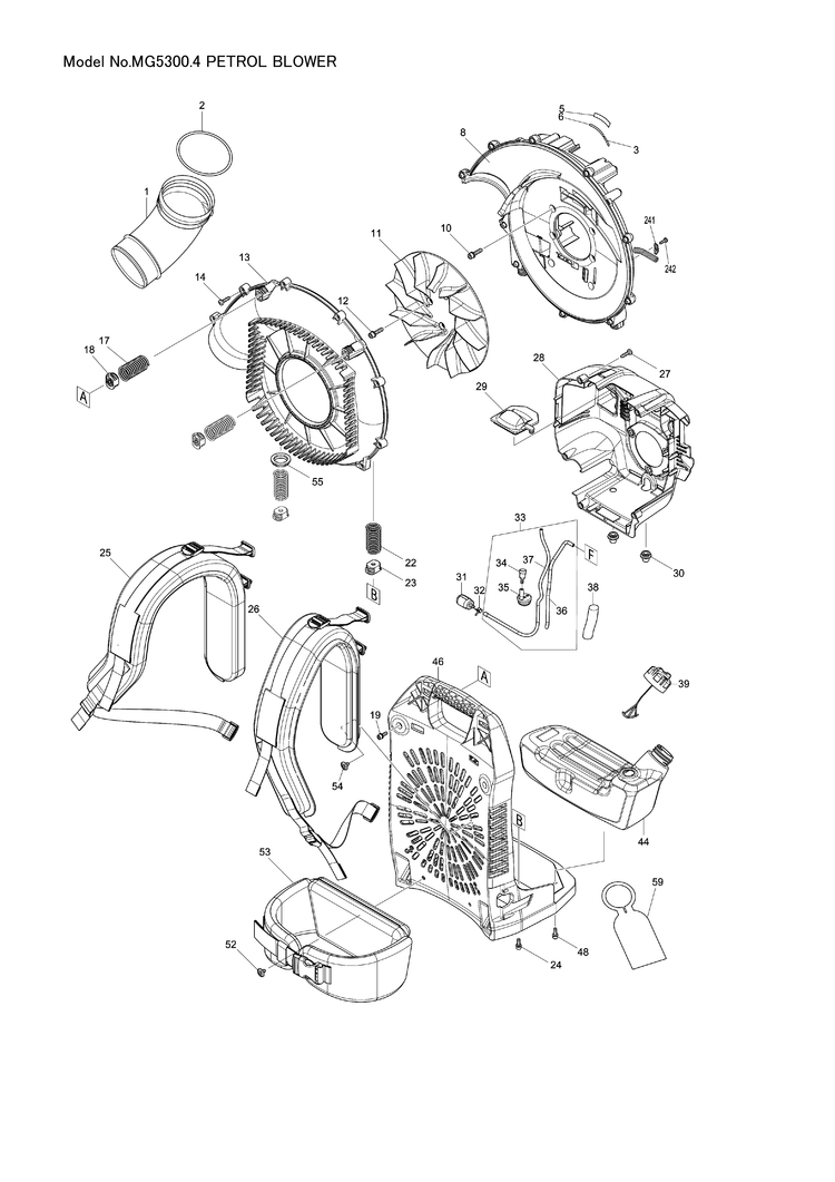 Makita MG5300.4 — сборочный чертёж, лист 3, деталь 161411-5 поз. 187