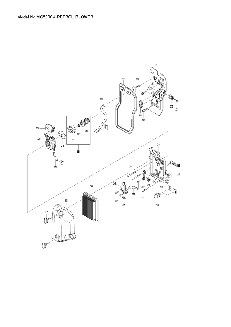 Makita MG5300.4 — сборочный чертёж, лист 5, деталь 161411-5 поз. 187