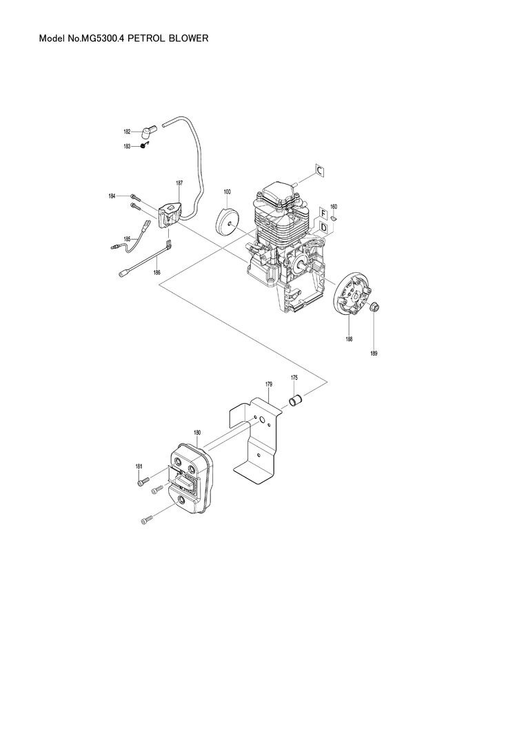 Makita MG5300.4 — сборочный чертёж, лист 6, деталь 161411-5 поз. 187