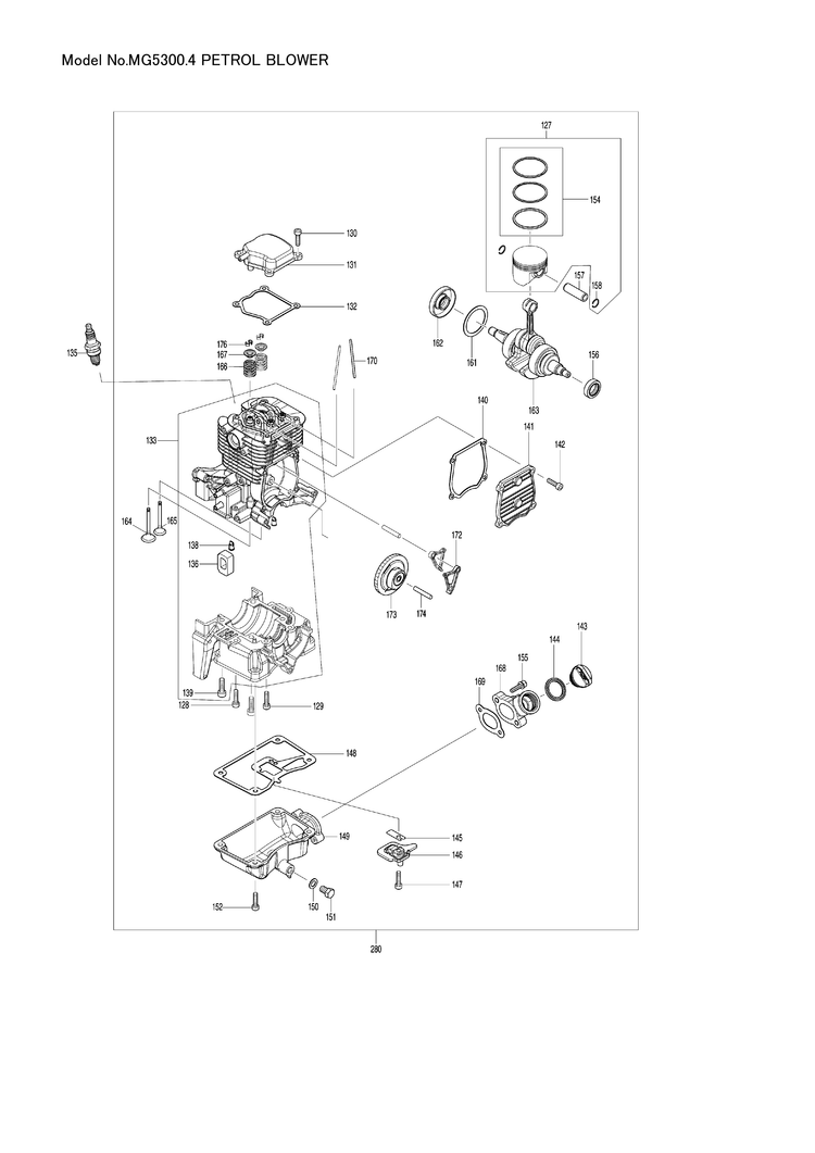 Makita MG5300.4 — сборочный чертёж, лист 7, деталь 161411-5 поз. 187