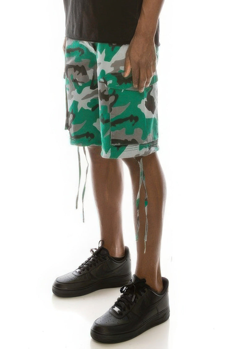 Men's Camo Belted Cargo Shorts