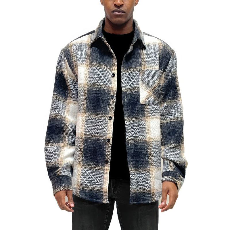 Mens Flannel Shirt Jacket Shacket