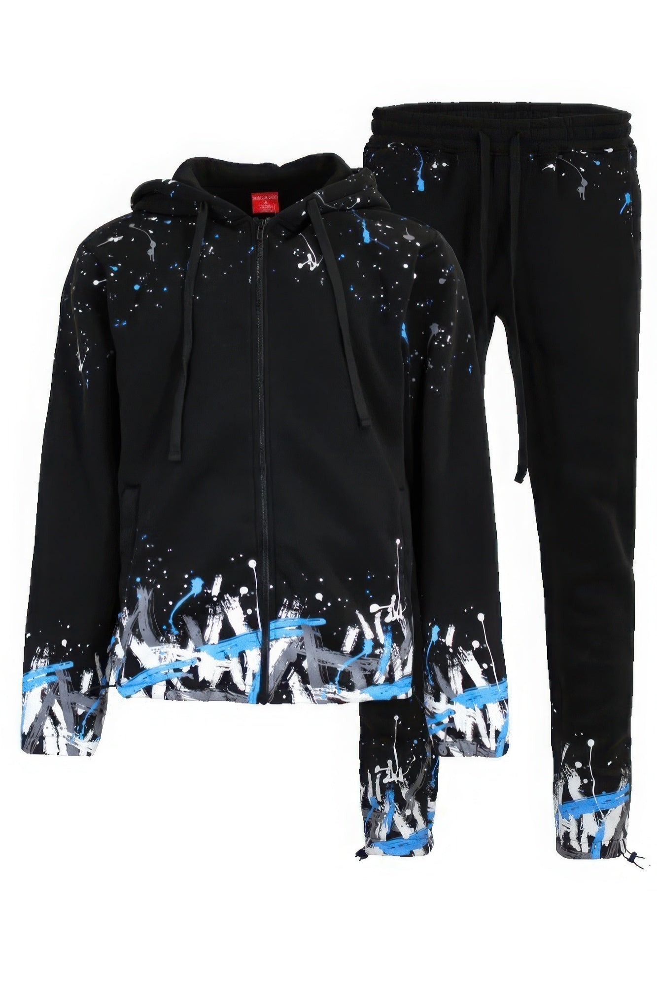 Men's Paint Splatter Fleece Set