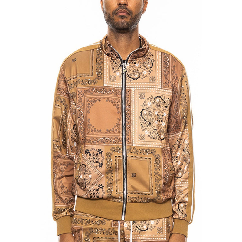 Mens Paisley Bandana Track Jacket