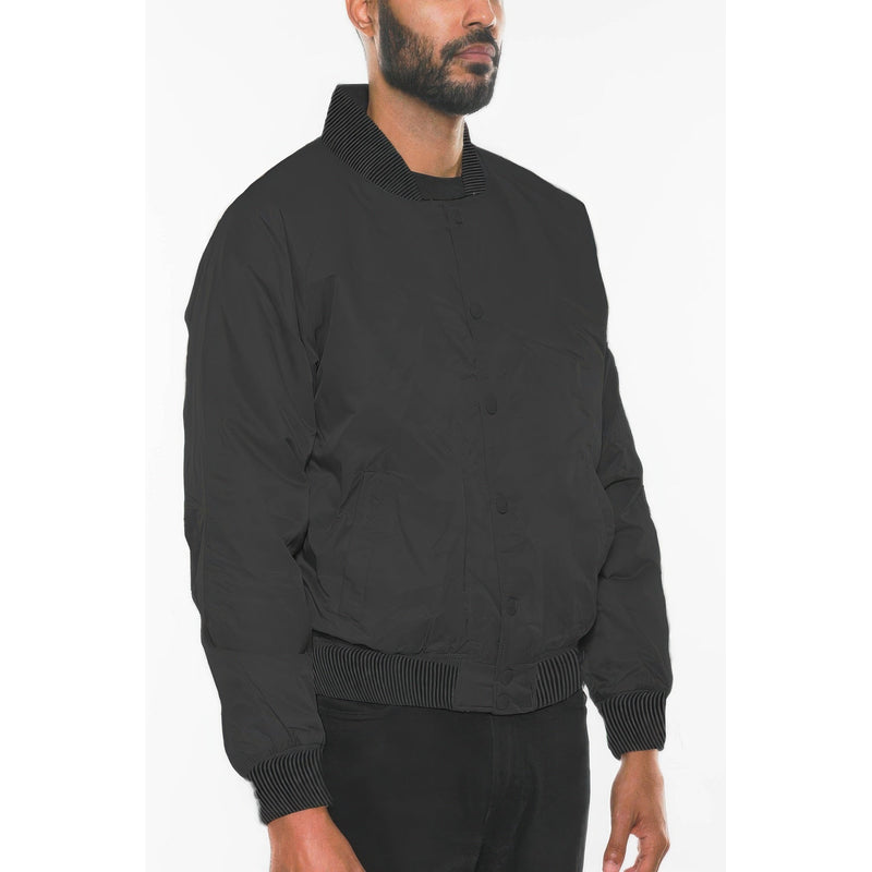 Mens Polyester Windbreaker Winter Bomber Jacket